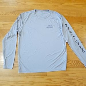 Aspen Colorado UPF50 Sun Shirt Gray Medium NWT
